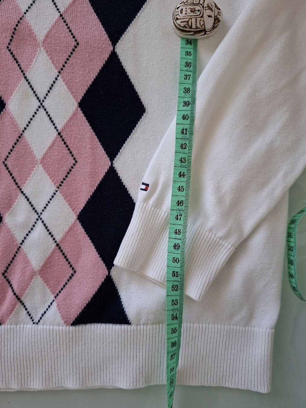Tommy Hilfiger Pullover & Sweatshirts: Pull Tommy Hilfiger motif losanges rose/marine taille S – Gebraucht aus Renens VD von ser_j2fn 7