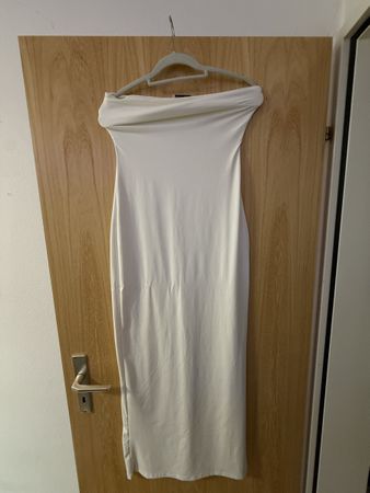 Damen Kleid weiss schulterfrei neuwertig
