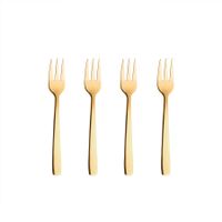 Kuchengabel Besteck RAW gold 4er Set