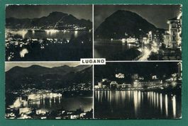 Lugano di Notte, Mehrbilderkarte, ungelaufen