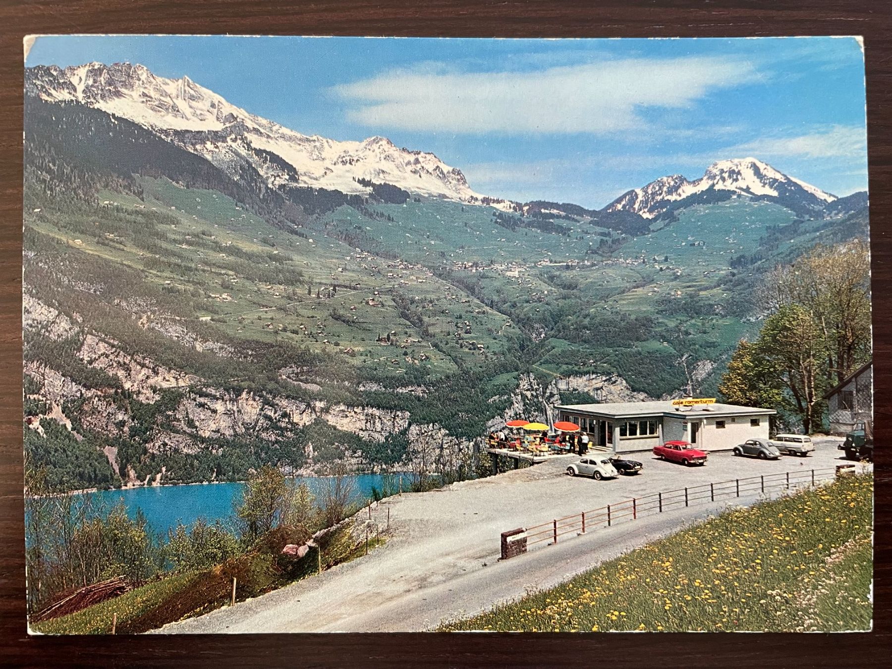 Cartoline postali: FILZBACH Kerenzerbergstrasse, Café Römerturm, OLDTIMER – Usato da Wald ZH venduto da TLILEF