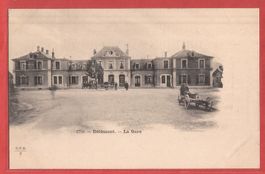 Delémont - La Gare - Kutschen vor Bahnhof - ca. 1905