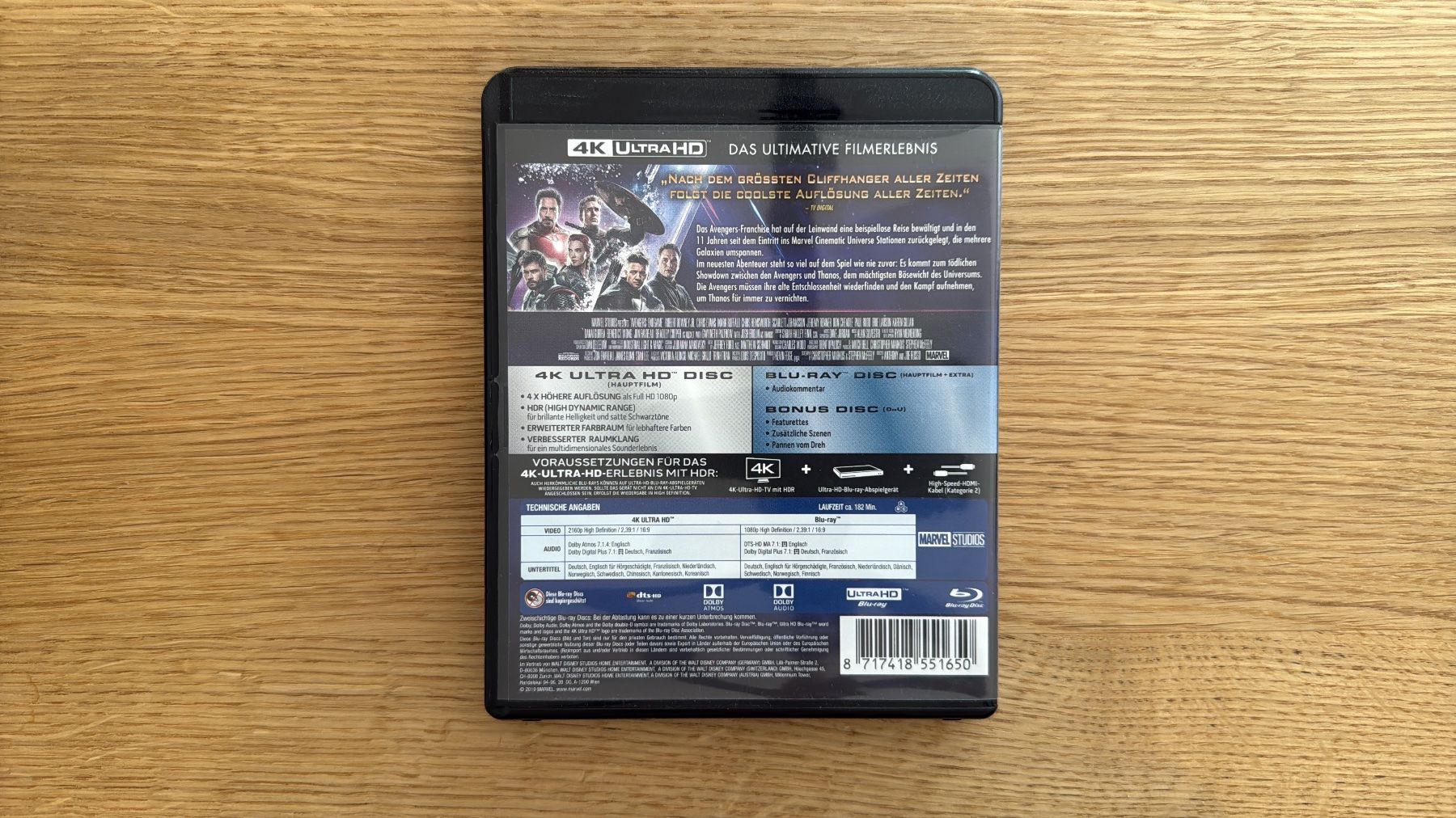 Alle DVDs: Avengers Endgame - 4K UHD Blu-Ray – Gebraucht aus Wallisellen von Art_Vendorlay 1