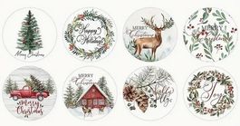 100 Stück Aufkleber Weihnachten Sticker, 2.5 cm