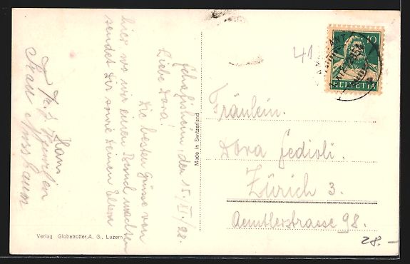 Cartoline postali: AK Lenzburg, Teilansicht mit Schloss – Usato da Berlin venduto da bartko-reher 1