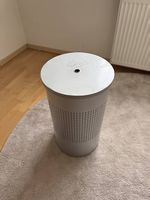 Wäschekorb / Wäschetonne in Silber mit Deckel