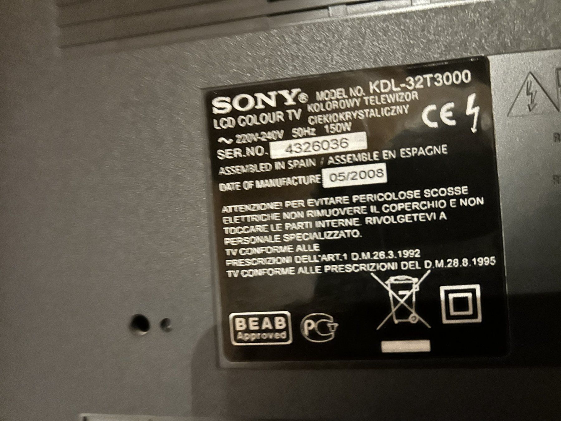 Sony Appareils TV: Sony TV Bavaria – D'occasion à Hombrechtikon par HW18 2