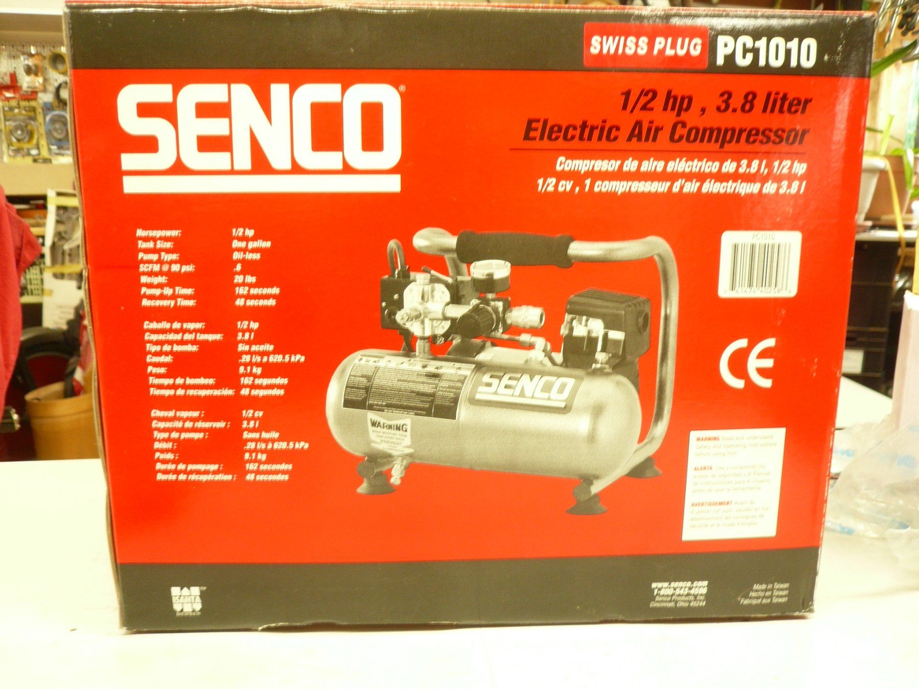 Compressori: KOMPRESSOR SENCO 125D / PC1010 FÜR BAUSTELLE ODER AIRBRUSH – Nuovo e nell'imballaggio originale da Pfaffnau venduto da nolff 2