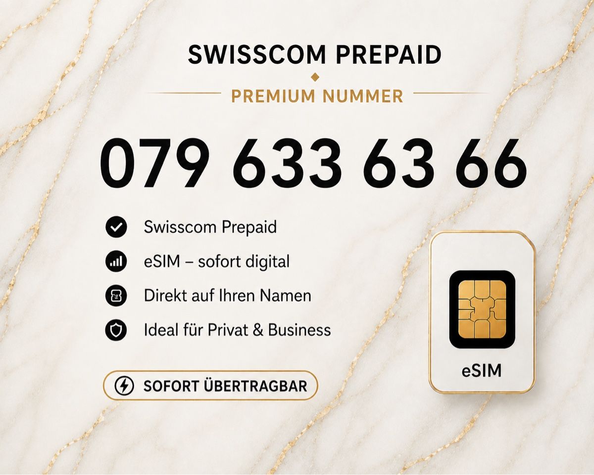 Swisscom Carte Prepayée: Swisscom Prepaid Premium Nummer – Neuf avec emballage d'origine à Rotkreuz par 079shop