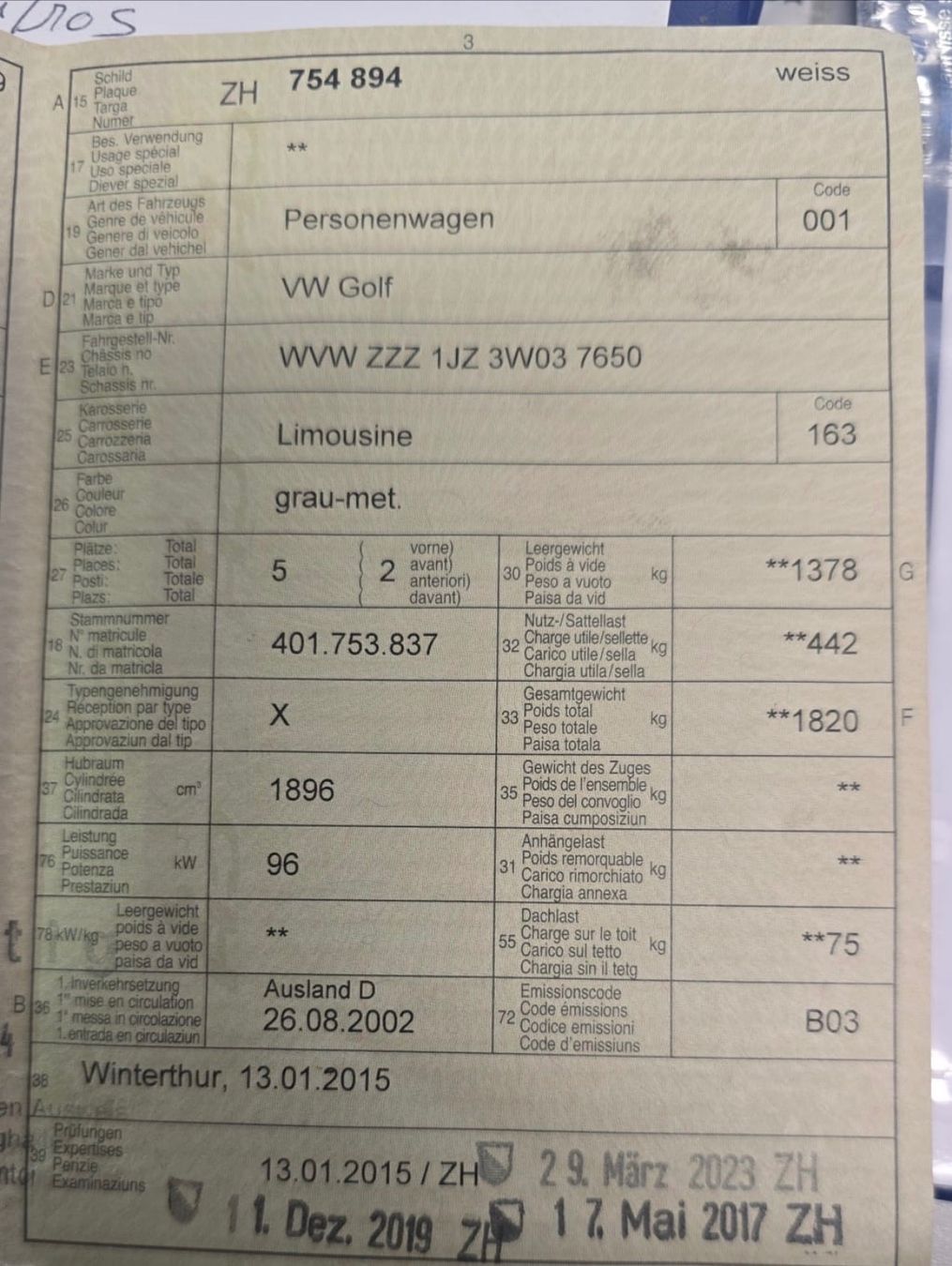 VW Automobili: Golf 4 1.9 TDI – Usato da Oberhofen TG venduto da rma_2x68 8