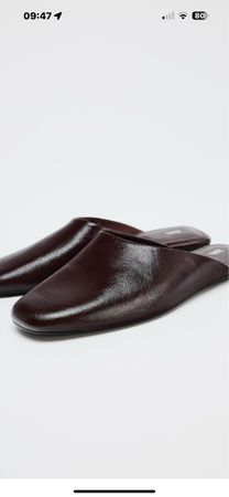 Zara Leder Mules Gr.39