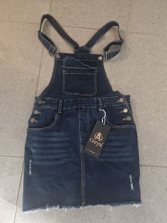 Jeans Latzrock Gleya dunkelblau Grösse L neu mit Etikett