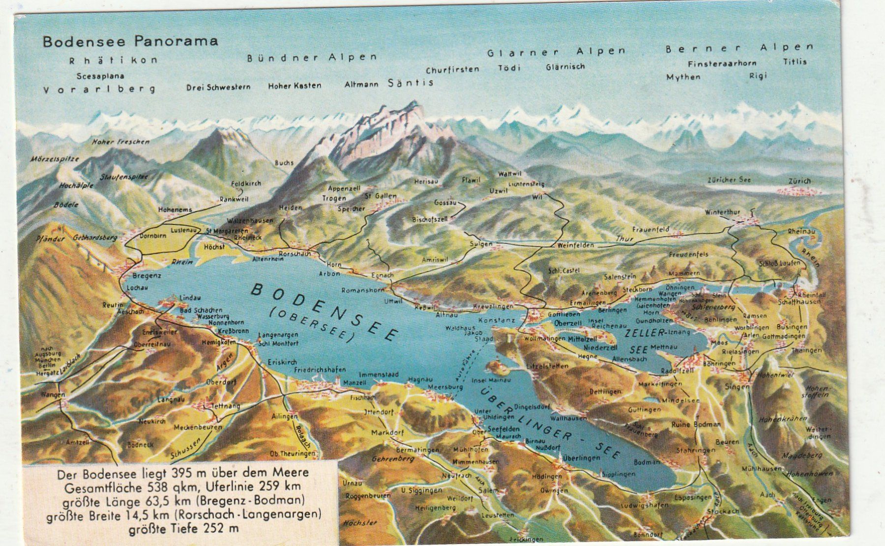 Cartoline postali: Bodensee Panorama – Usato da Lumbrein venduto da made02