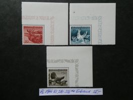 FL 1946 Nr. 210-212 ** mit Luxus-Eckrand