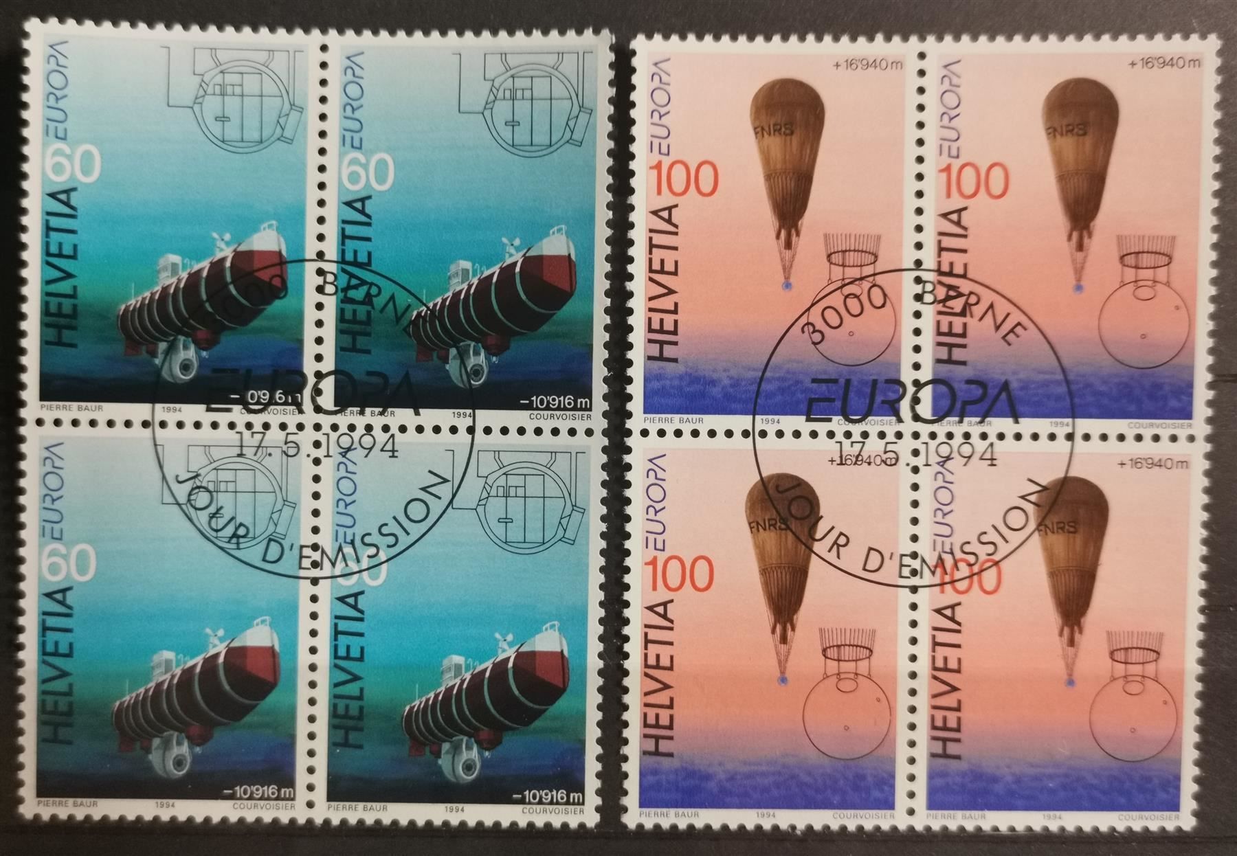 Tutti i francobolli: 1994 Europamarken ET-Viererblock – Nuovo (secondo la descrizione) da Dübendorf venduto da goeggi79