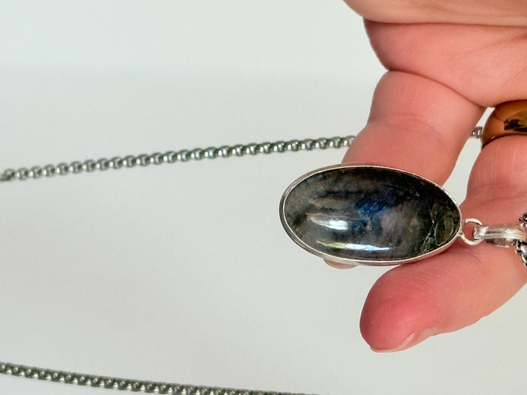 Catenine: Pendentif avec pierre naturelle Labradorit – Nuovo e nell'imballaggio originale da Genève venduto da AWWA 7