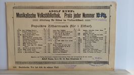 Alte Zither Noten Sammlung: Kunz Musikalische B.