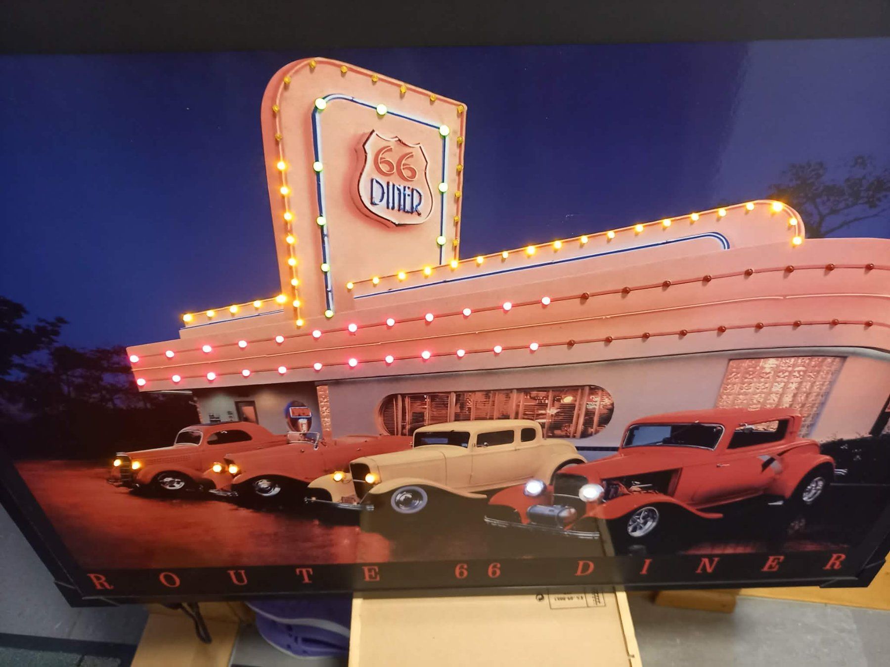 Foto & Immagini: Bild mit LED-Beleuchtung,  Route 66 Diner – Nuovo (secondo la descrizione) da Pfungen venduto da hexenkutsche 2