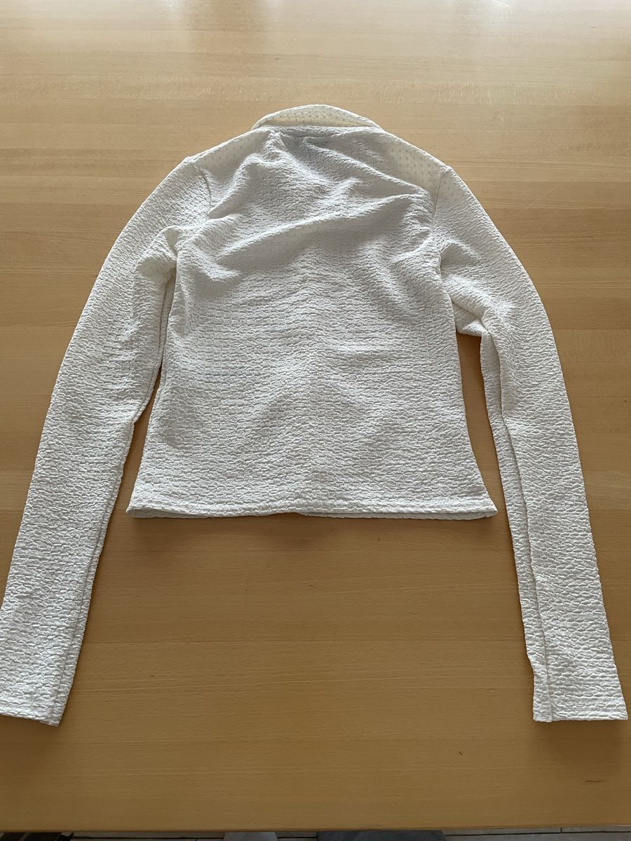 Blusen: Blouse blanche texturée col chemise – Neu (gemäss Beschreibung) aus Bussigny von Z.seller 4