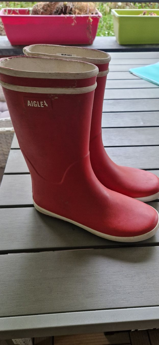 Scarpe da uomo: Aigle Gummistiefel, Rot, Grösse 38  – Usato da Fällanden venduto da Stern722
