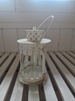 Kleined weisse Laterne, Shabby Chic, Vintage Deko