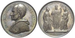 Rom, Leo XIII., Silbermedaille AN X (1887)
