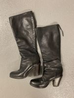 Moma Damen Stiefel Leder schwarz Gr. 37,5
