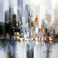 Abstrakt New York Skyline im Winter II
