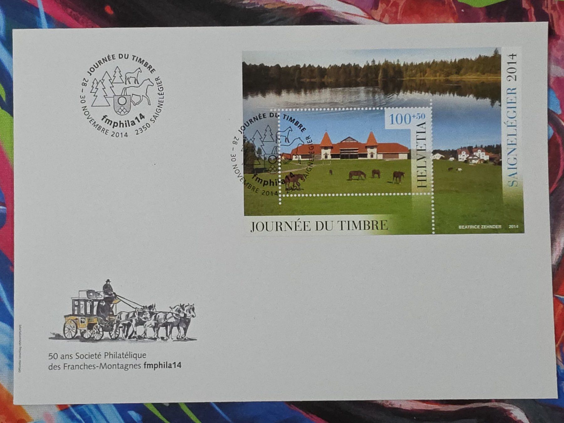 Alle Briefmarken: CL27 Enveloppe + Timbre Suisse 2014 – Gebraucht aus Cousset von Patrick_Collections