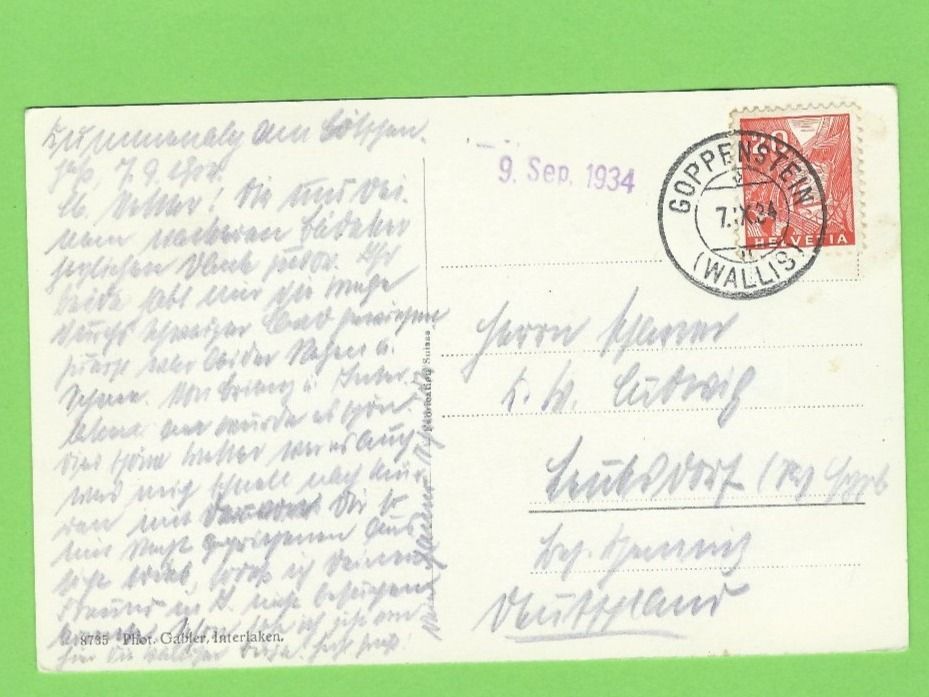 Cartoline postali: Interlaken, Mönch und Jungfrau – Usato da Zürich venduto da t24_de 1