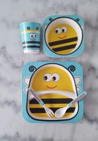 KINDER GESCHIRR-SET Eco Bambo "HONEYBEE"
