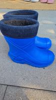 Gummistiefel Kinder Grösse 28 Blau mit Futter guter Zustand