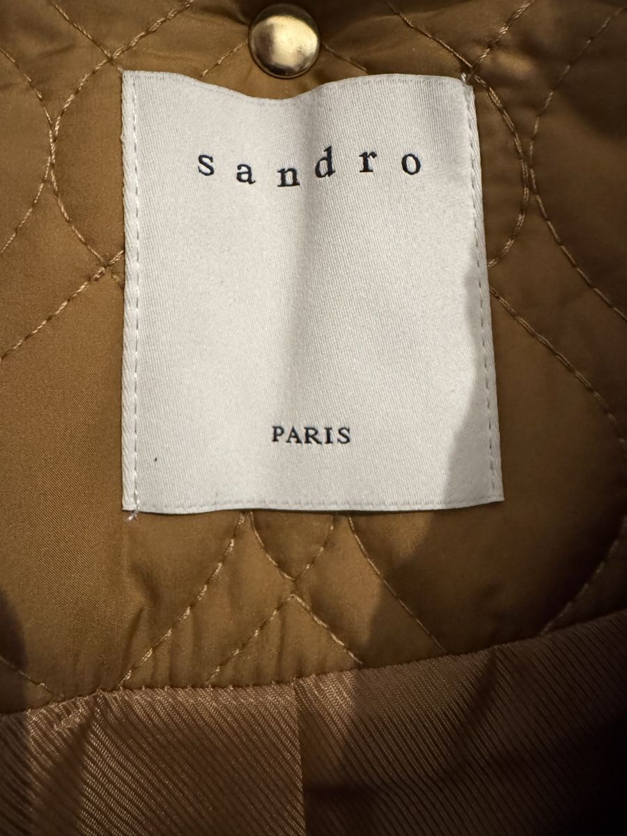 Sandro Vestes: Veste matelassée SANDRO Paris, taille 1, cognac – Neuf (Voir description) à Morges par sandy069 2