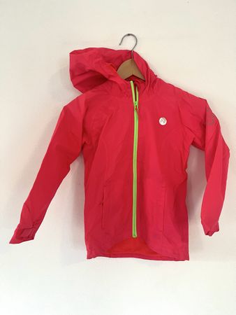 Regenjacke neonpink, Grösse 128