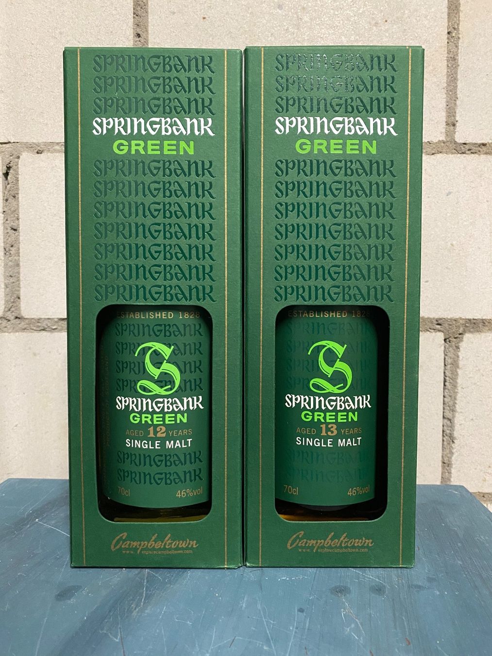Springbank Bevande alcoliche: Springbank Green 12yo + 13yo – Nuovo e nell'imballaggio originale da Mönchaltorf venduto da Drammer