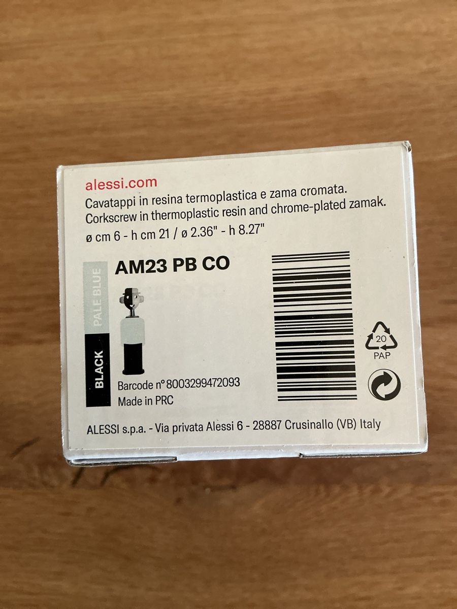 Alessi Apribottiglie & Tappi per chiusura: Alessi Korkenzieher Alessandro – Nuovo e nell'imballaggio originale da Uitikon Waldegg venduto da Markusjku 1
