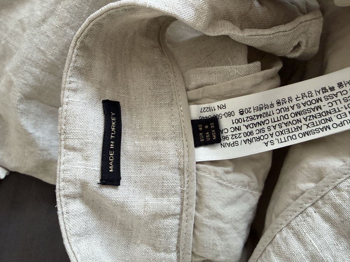 Massimo Dutti Pantaloni: Massimo Dutti Shorts Leinen beige – Usato da Baden venduto da line_onigiri 3