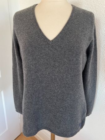 Joop Damen Pullover, 100% Kaschmir, Gr. 42/44, Grau/meliert