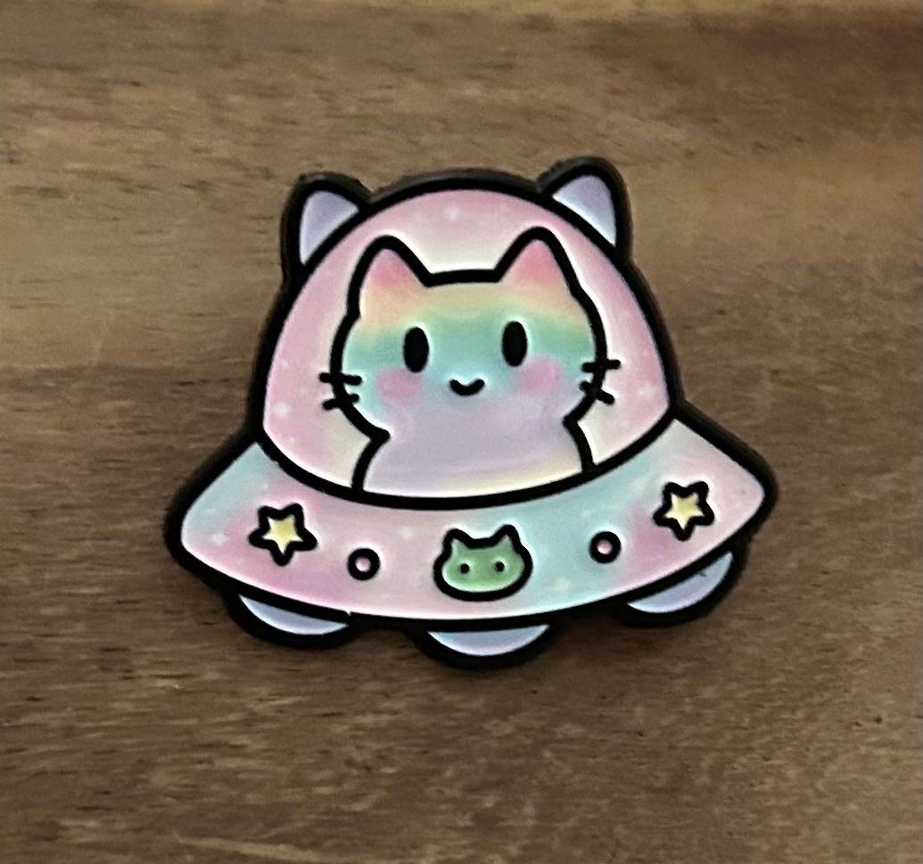 Placchette & Badge: Pin Katze Ufo – Nuovo e nell'imballaggio originale da Geneve venduto da vane267