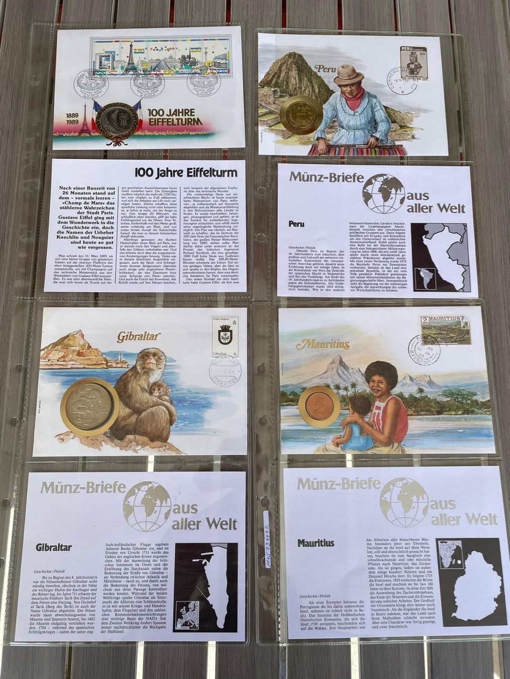 Tutti le monete: Münzbriefe aus aller Welt/ 4 Stk. – Usato da Wängi venduto da Thurgauer98
