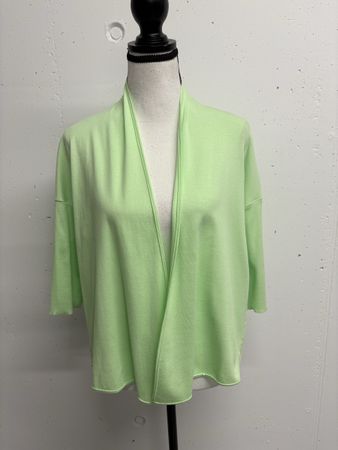 Marc Cain Sports Cardigan Gr. 38 Plissee Grün Bluse kurzarm