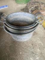 Zink Eimer Set 4 Stück Landwirtschaft Garten Deko Used