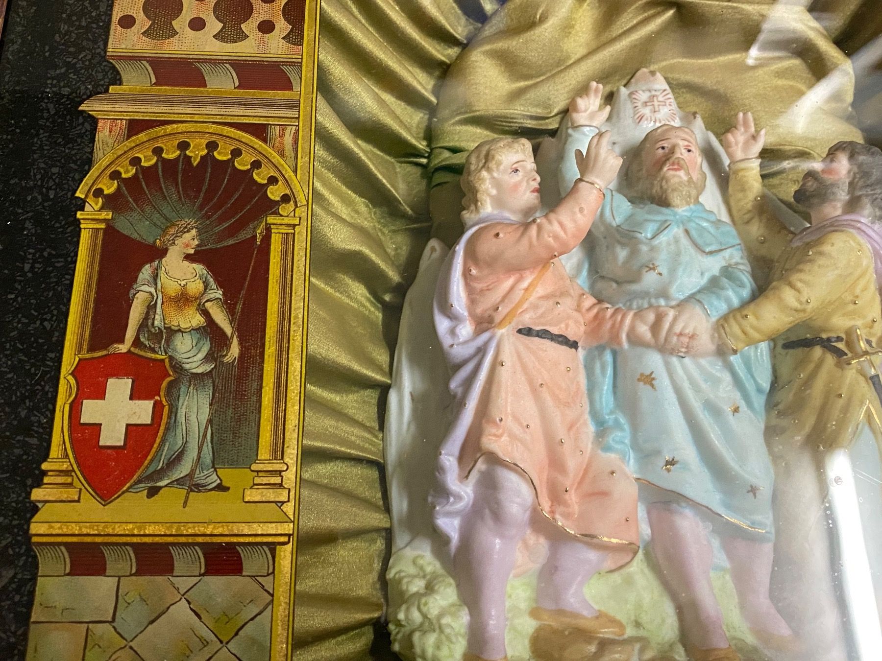 Poster & Bilder: Schweiz Rütlischwur Museumsstück mit Spieldose – Gebraucht aus Mosnang von Goldwasser 6