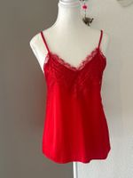 Top mit Spitze rot von Vero Moda Gr. XS