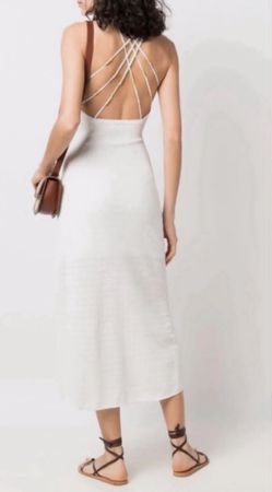 Sandro Yvana Bead Embellished Maxi Dress in White 42