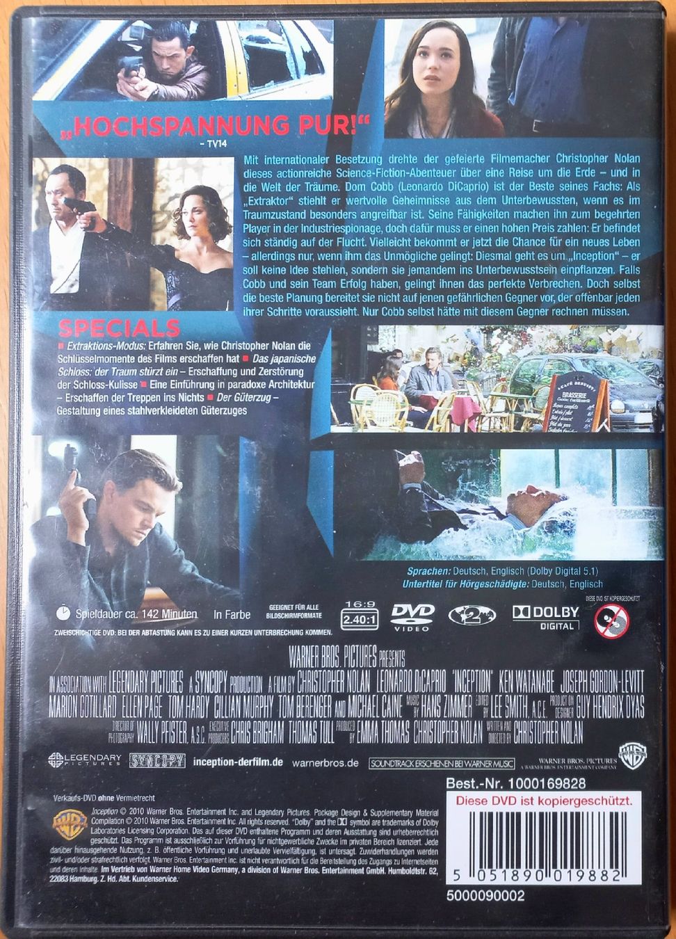 Tutti i DVDs: DVD D/E - Inception - Leonardo di Caprio – Usato da Niederuzwil venduto da lubimaja 2