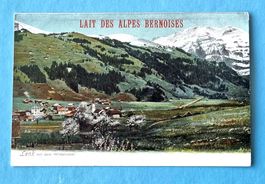 Lenk - Wildstrubel - Werbekarte Lait des Alpes Bernoises