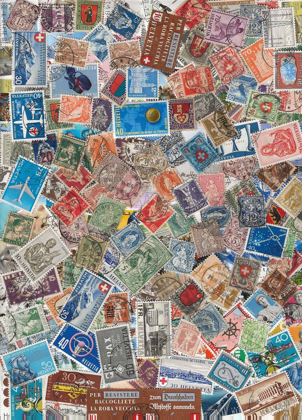 Tous les timbres: VR15 - 30 gr. timbres CH en vrac – Neuf avec emballage d'origine à Trélex par Phil_Albert