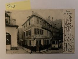 Ansichtskarte Aarau Gasthaus zum Lämmchen, 1909