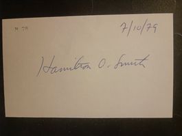 Hamilton Othanel Smith -  Nobelpreis - handsigniert 1979
